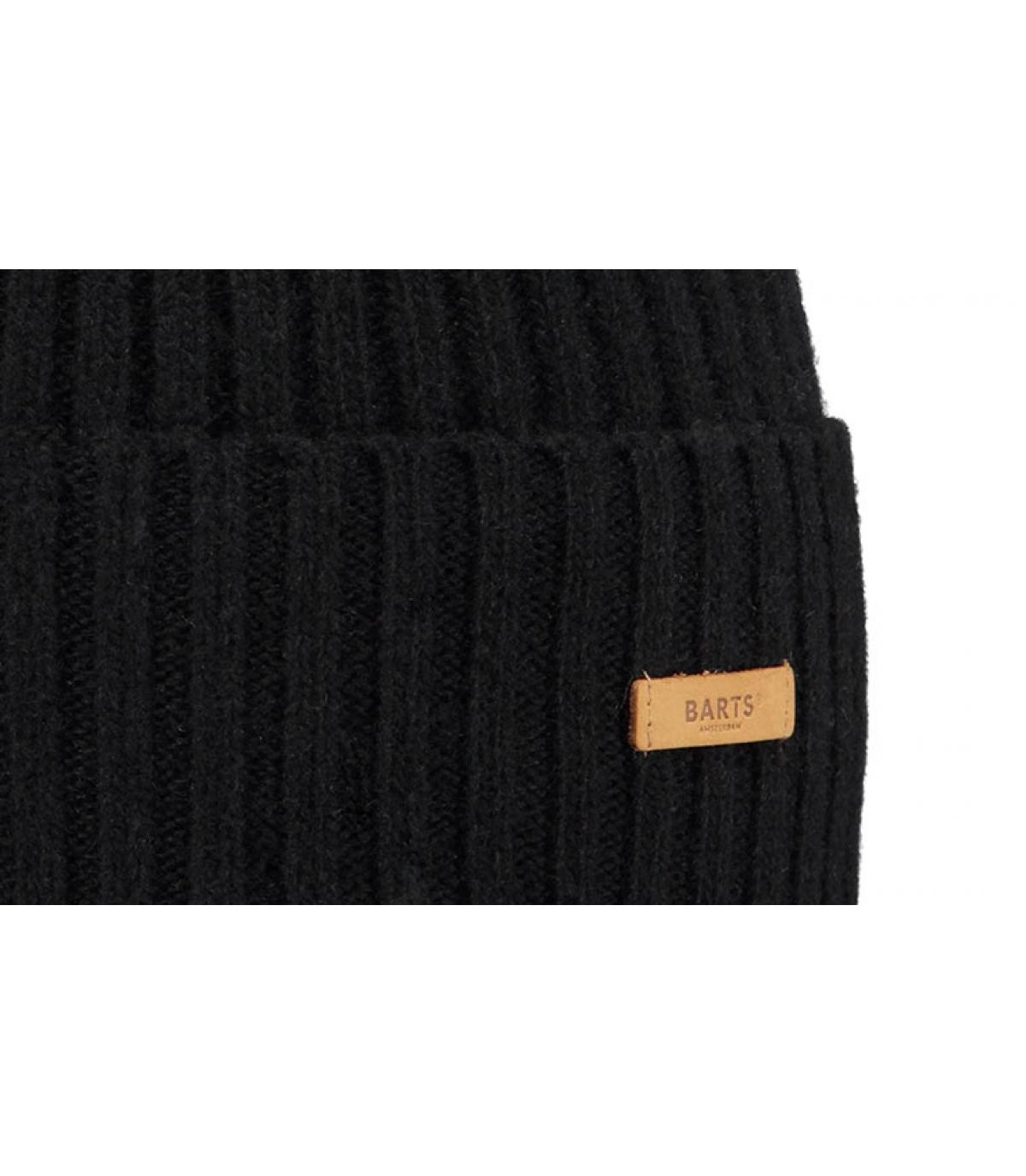 bonnet laine noir pompon fourrur bonnet laine noir pompon fourrur